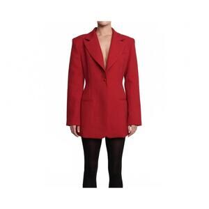 NEW PARENTEZI daniela cinched back blazer in red